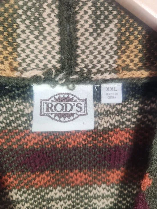 Rod's Women's Sz. XXL Aztec Long Sleeve Midi Length Cardigan Sweater - Picture 2 of 6